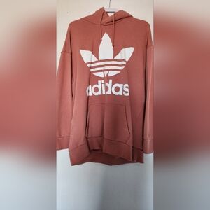 Adidas Men's Oversized Salmon Hoodie with Logo